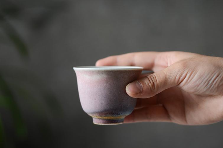 雅韻禪心 | 景德鎮日式茶道粗陶杯，品味素紅粉色的溫潤時光